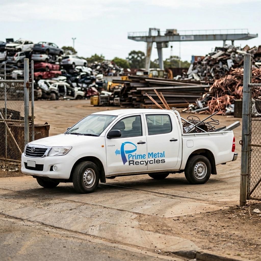 Ute loaded with scrap metals
